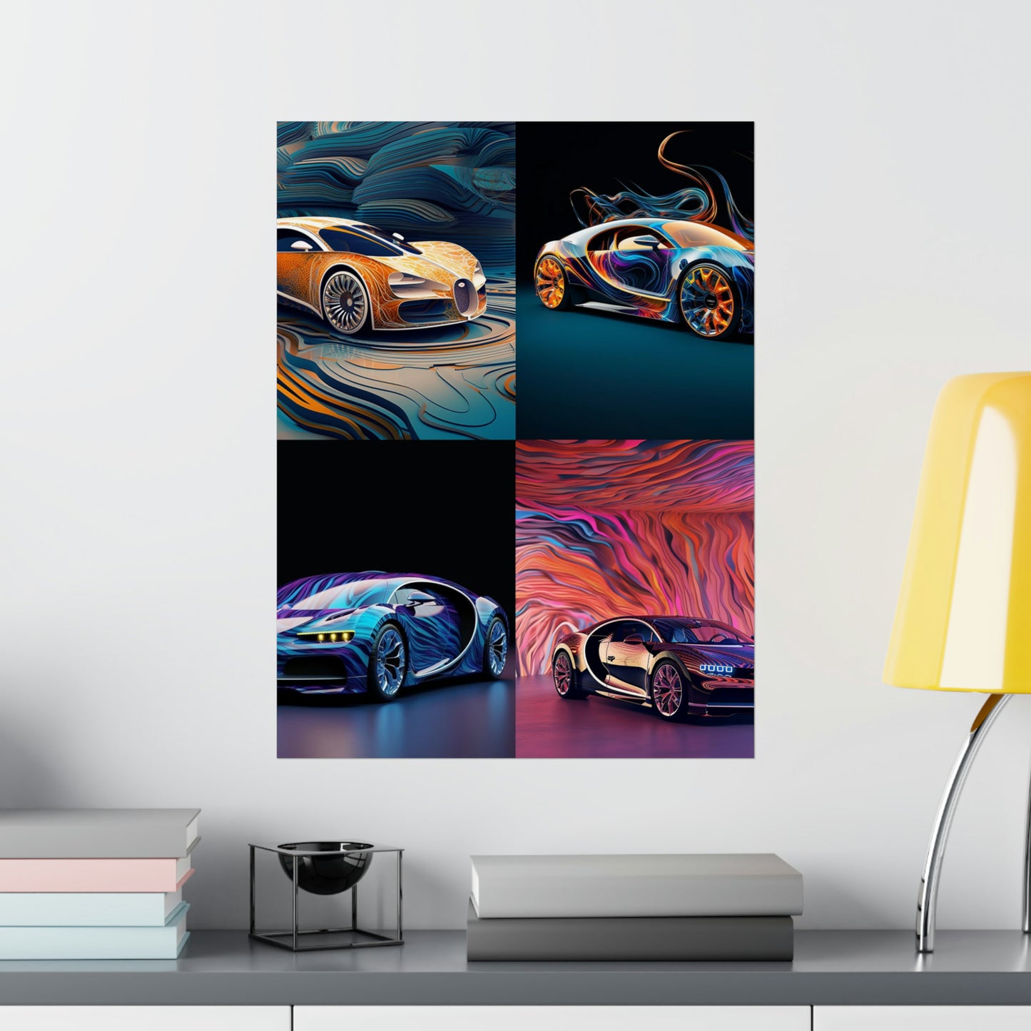 Premium Matte Vertical Posters Bugatti Abstract Flair 5