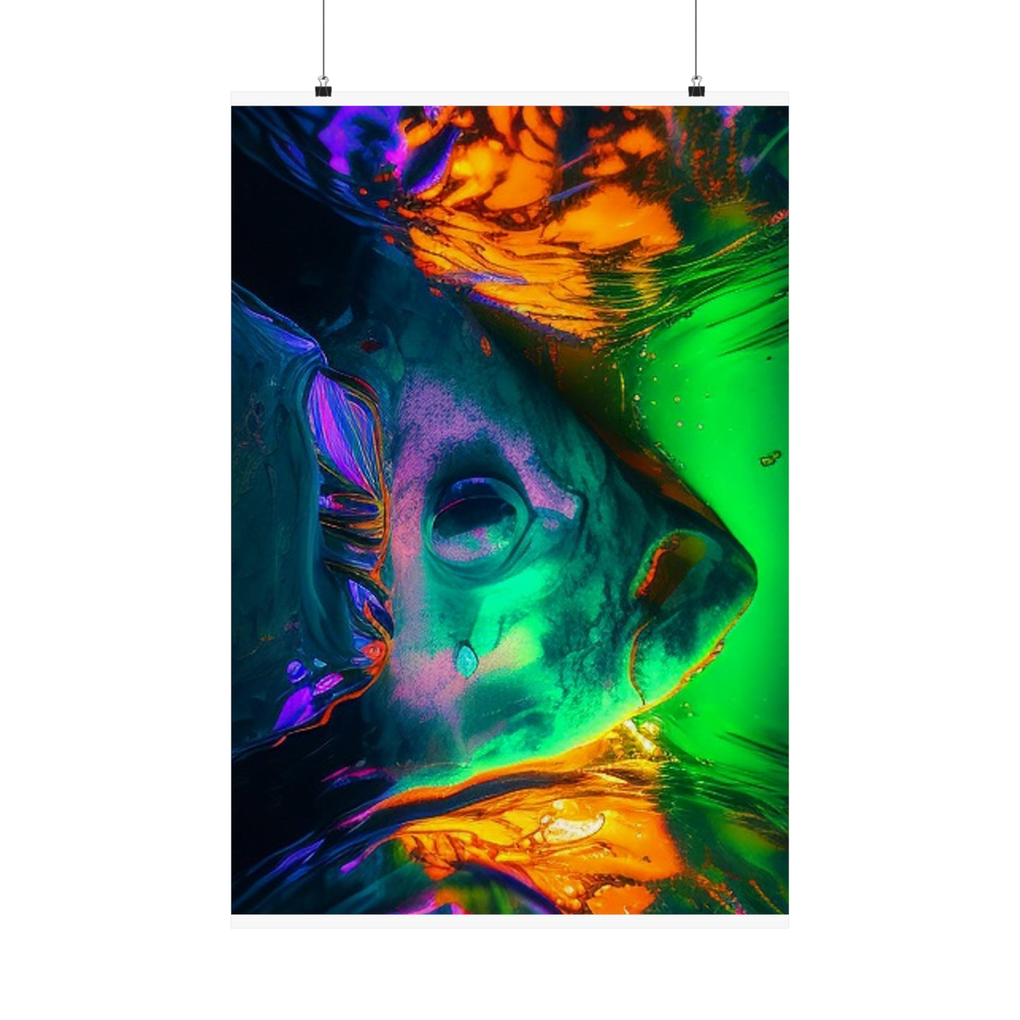 Premium Matte Vertical Posters Florescent Glow 1