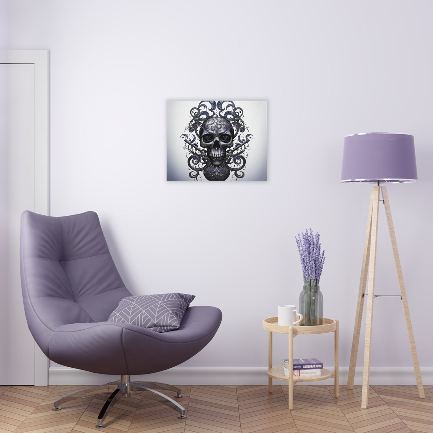 Acrylic Prints Skull Treble Clef 1