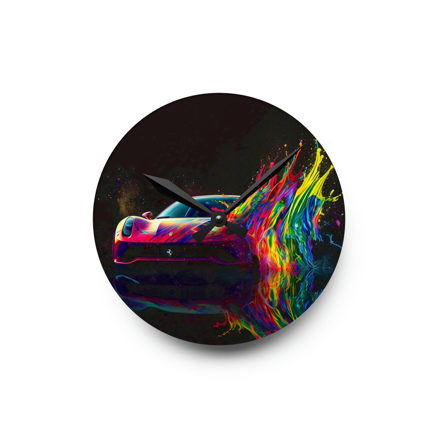 Acrylic Wall Clock Ferrari Fusion Water 3