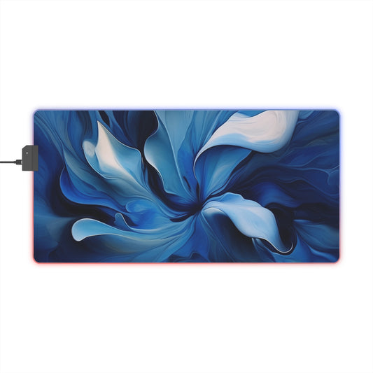 LED Gaming Mouse Pad Abstract Blue Tulip 4