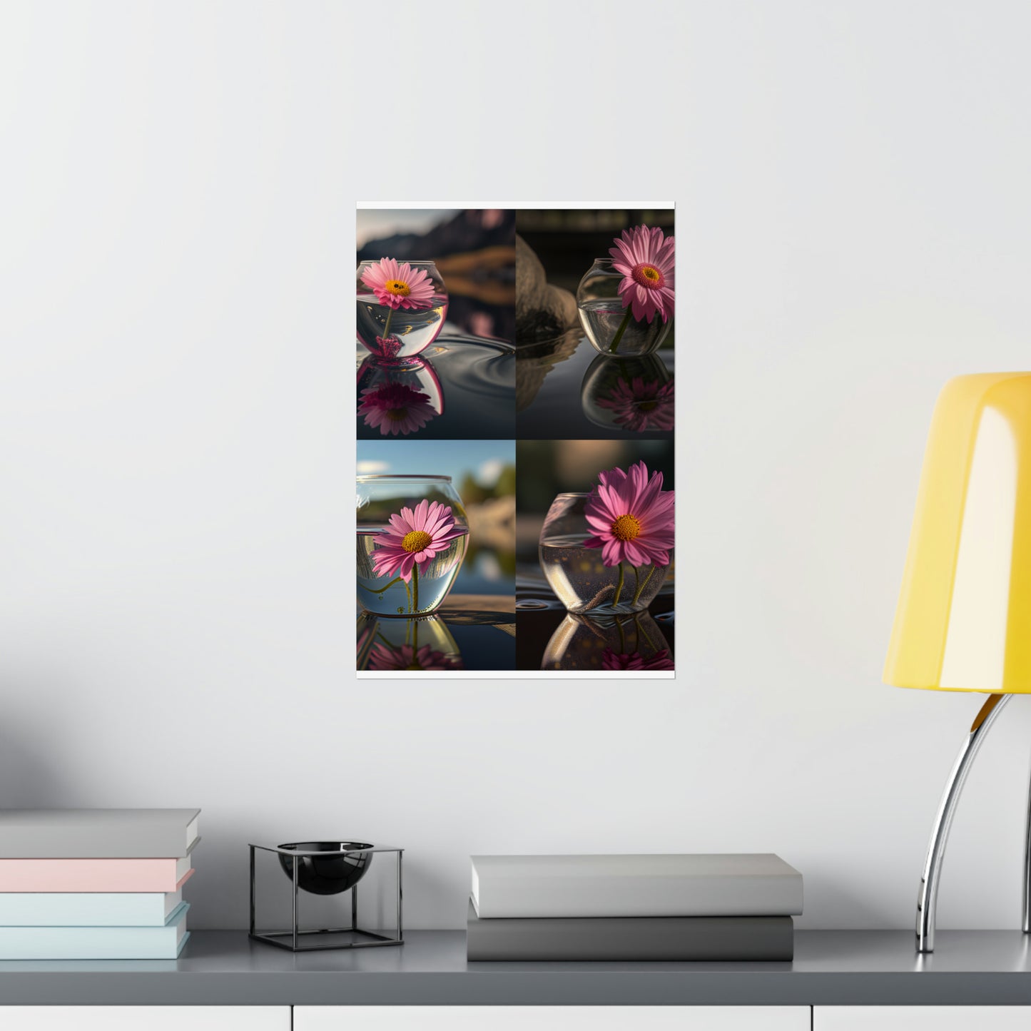 Premium Matte Vertical Posters Pink Daisy 5