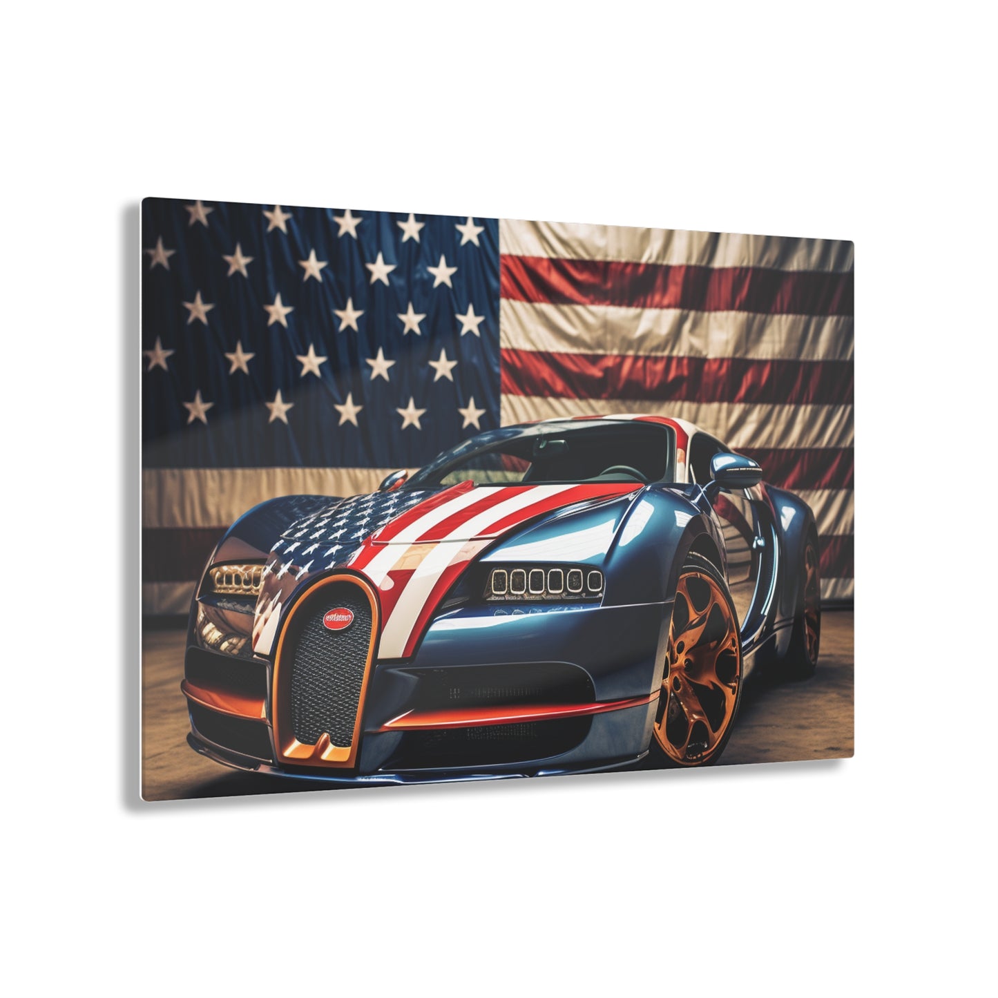 Acrylic Prints Bugatti Flag American 4