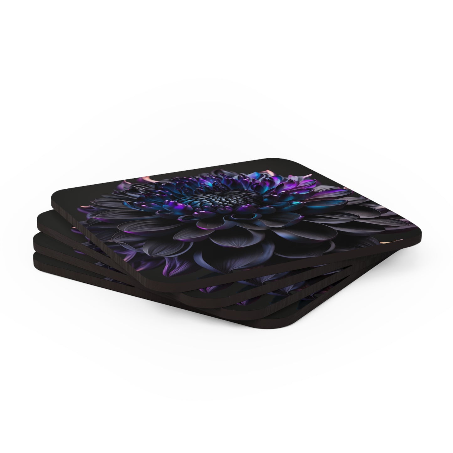 Corkwood Coaster Set Dahlia Purple 2