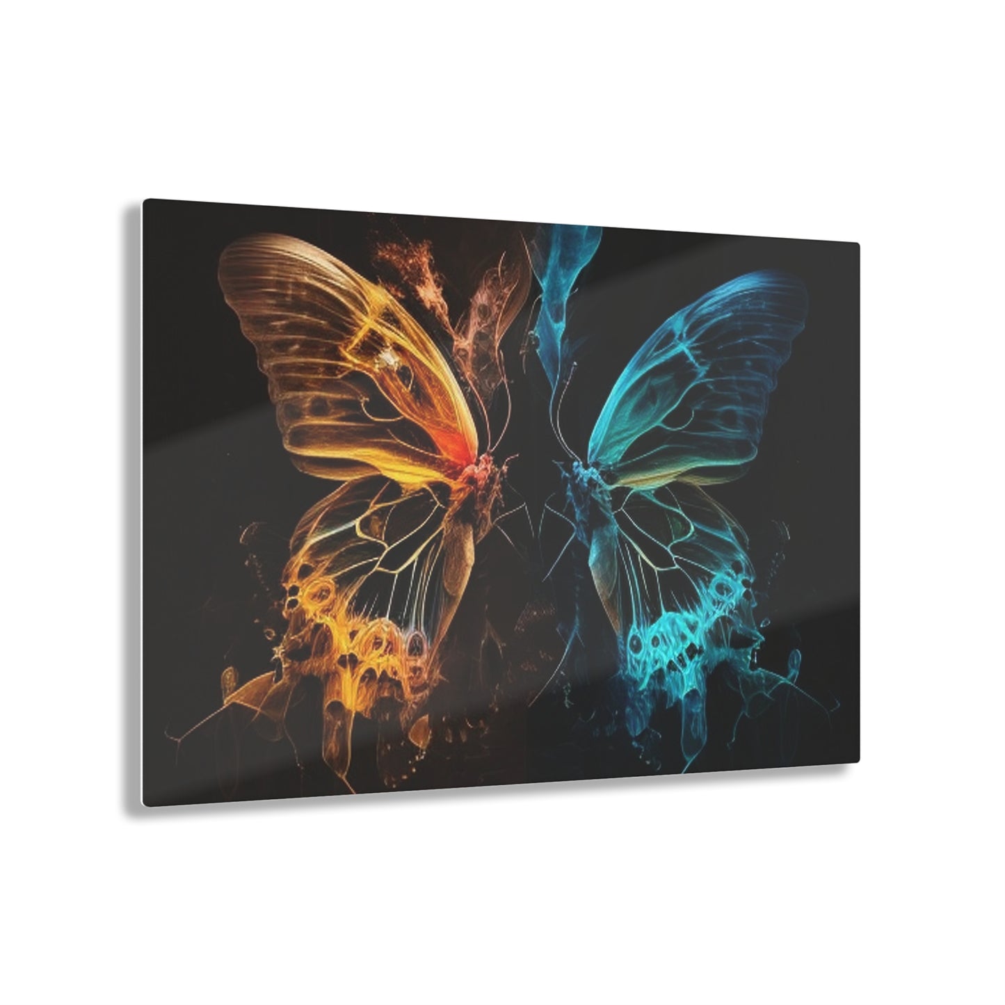 Acrylic Prints Kiss Neon Butterfly 3