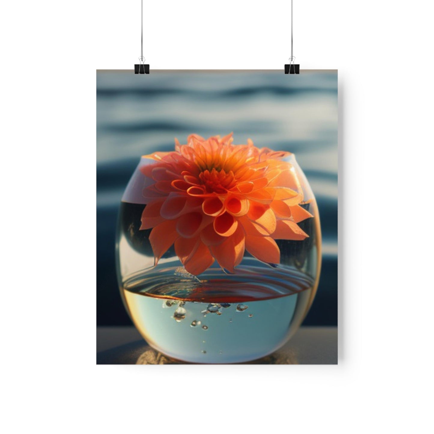 Premium Matte Vertical Posters Dahlia Orange 2