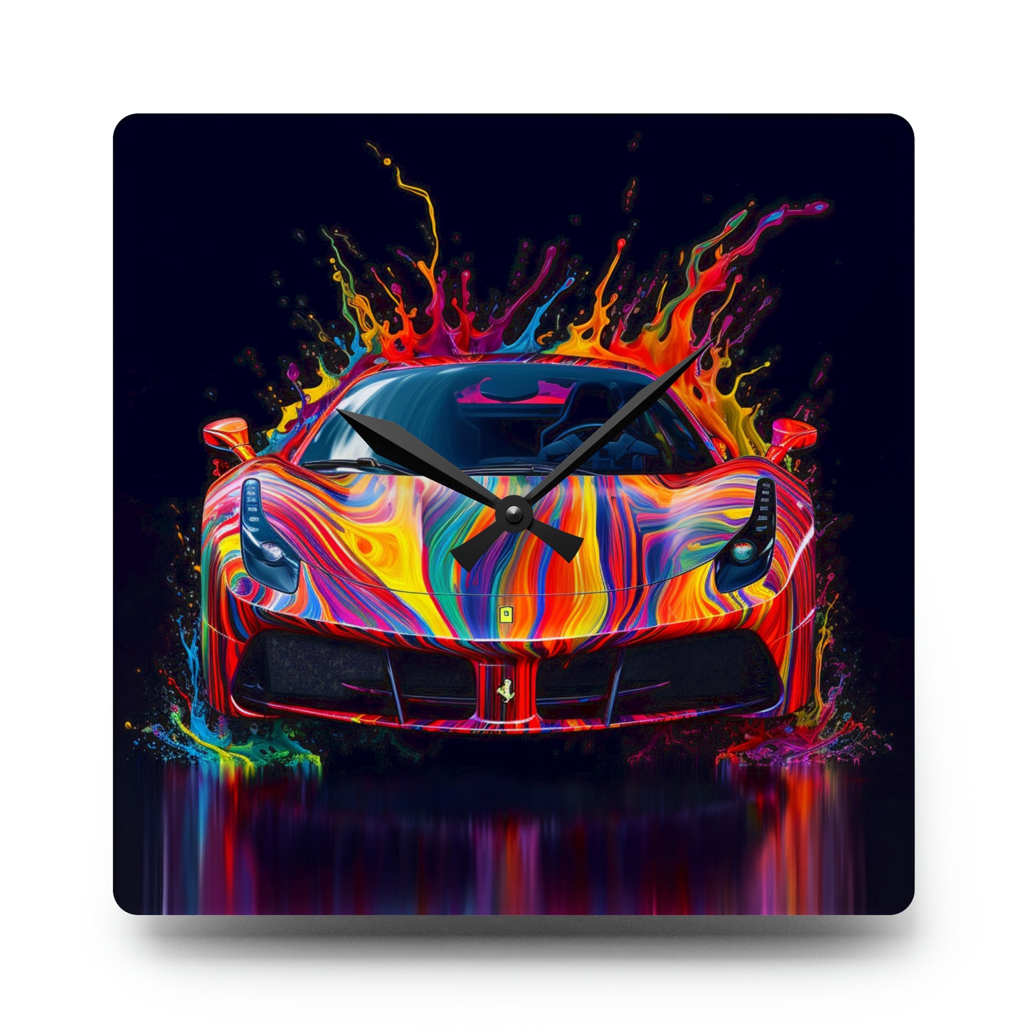 Acrylic Wall Clock Ferrari Fusion Water 4