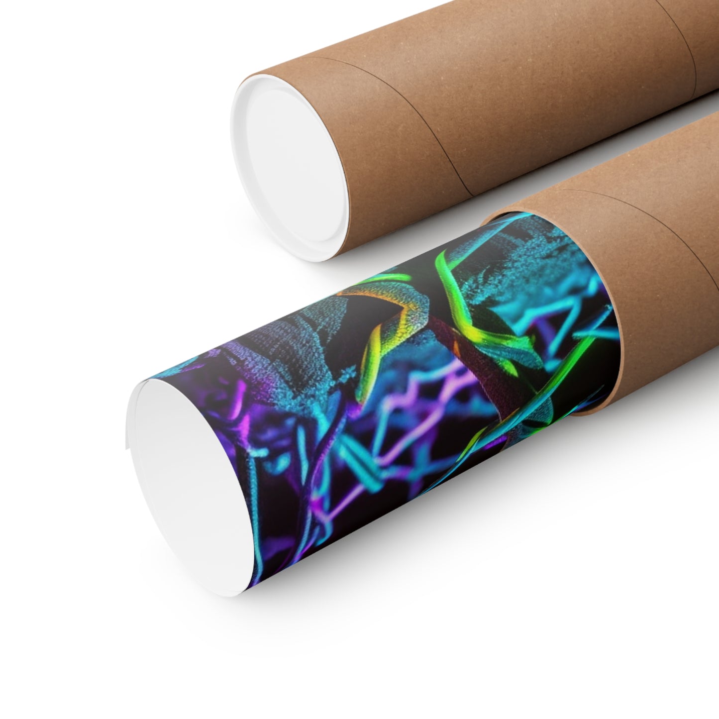 Premium Matte Vertical Posters Macro Neon Barbs 3