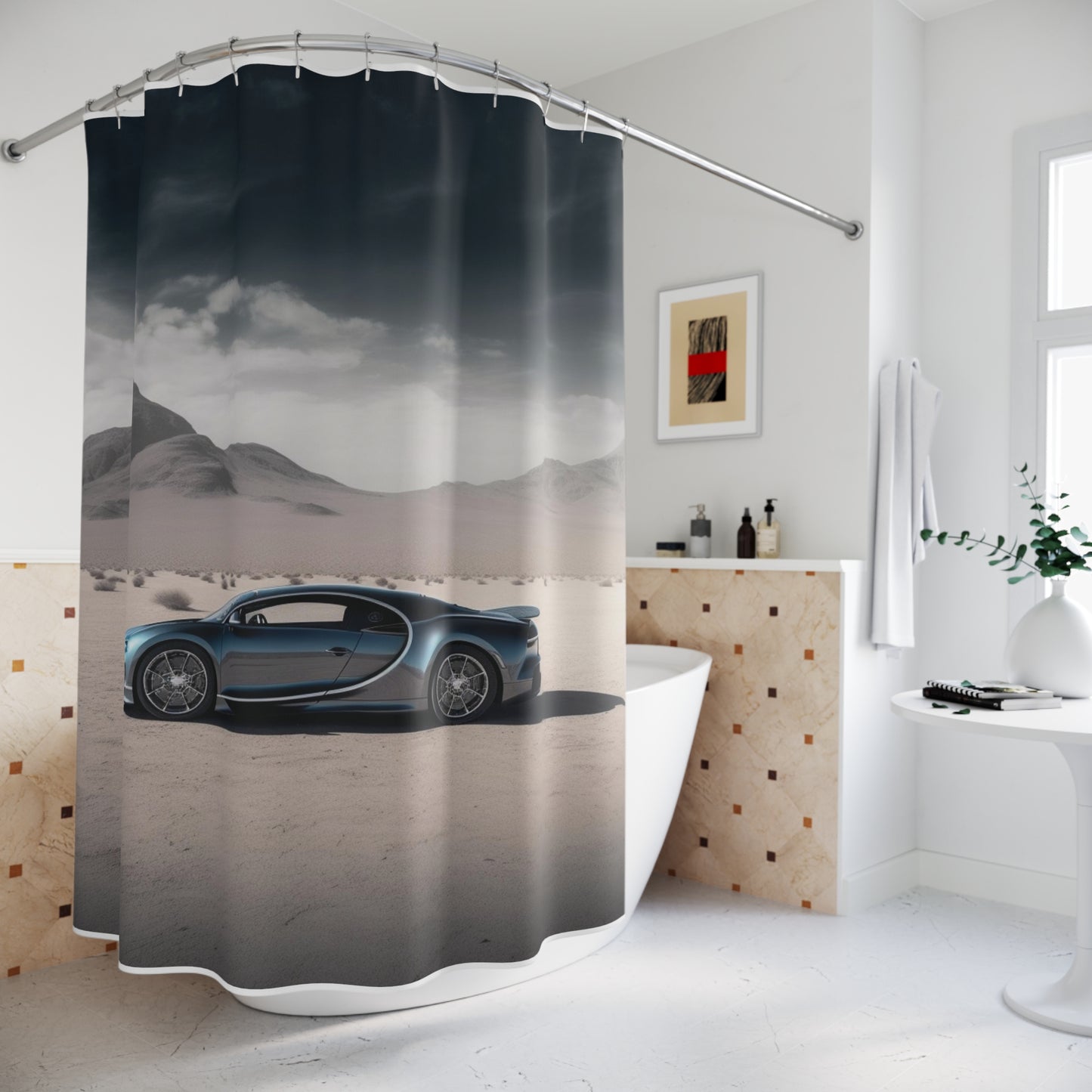 Polyester Shower Curtain Bugatti Real Look 1