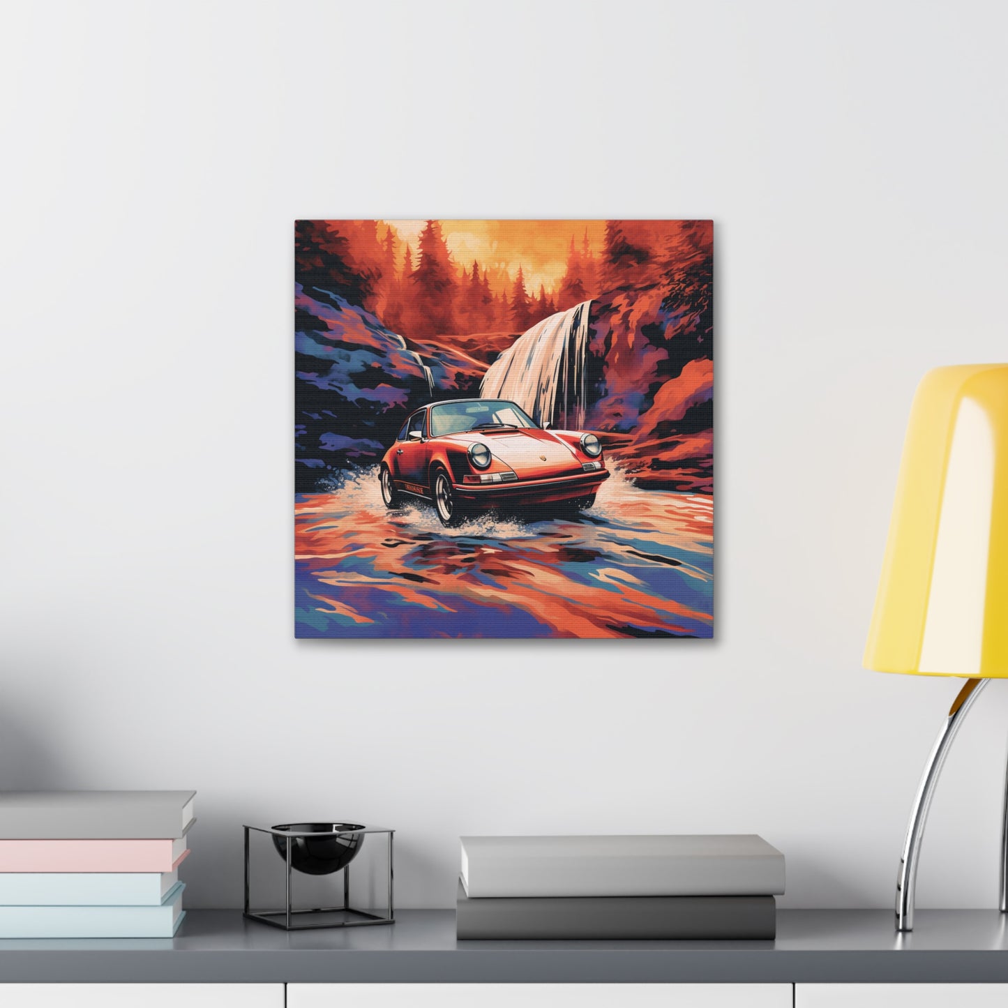 Canvas Gallery Wraps American Flag Porsche Abstract 4