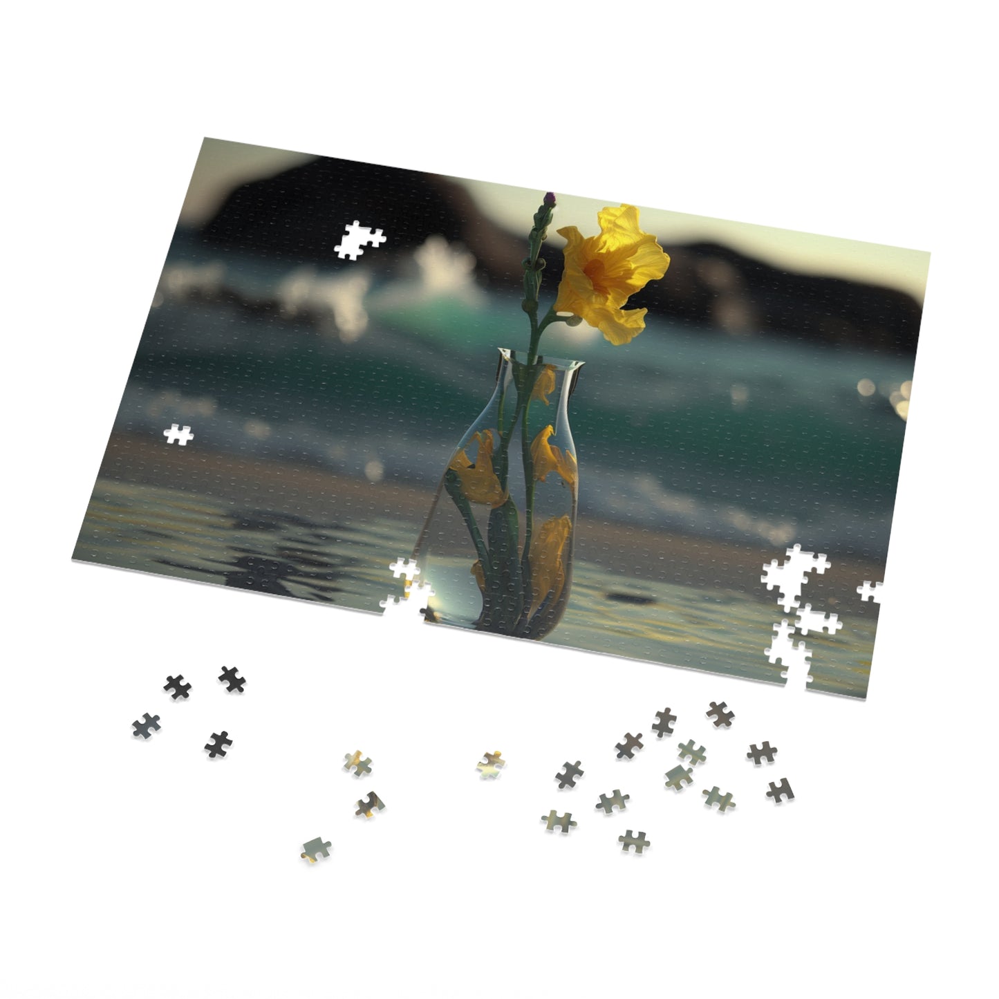 Jigsaw Puzzle (30, 110, 252, 500,1000-Piece) Yellow Gladiolus glass 2