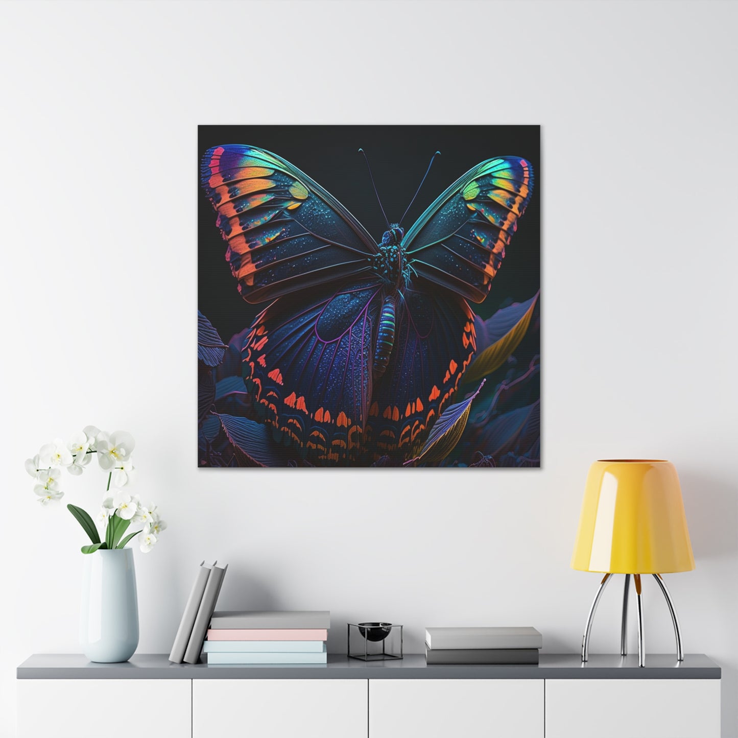 Canvas Gallery Wraps Hue Neon Butterfly 3