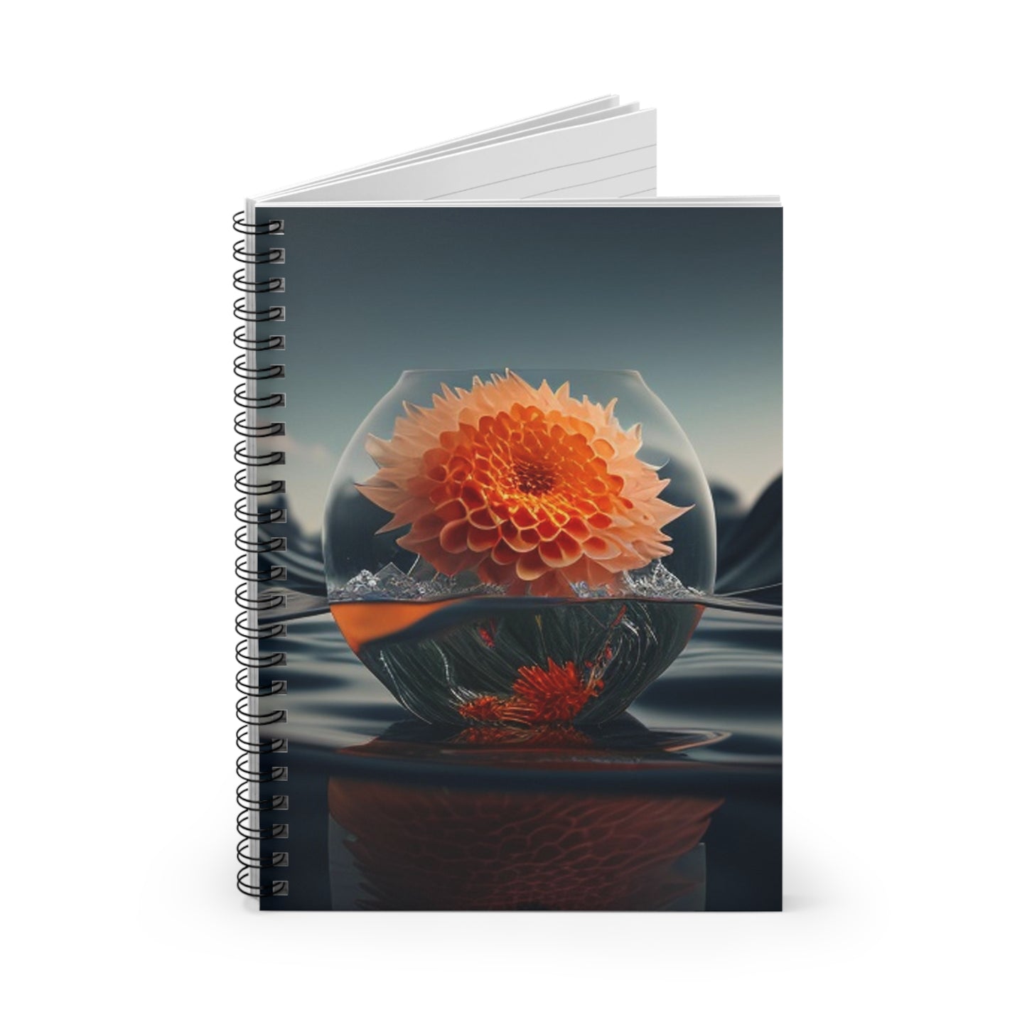 Spiral Notebook - Ruled Line Dahlia Orange 3