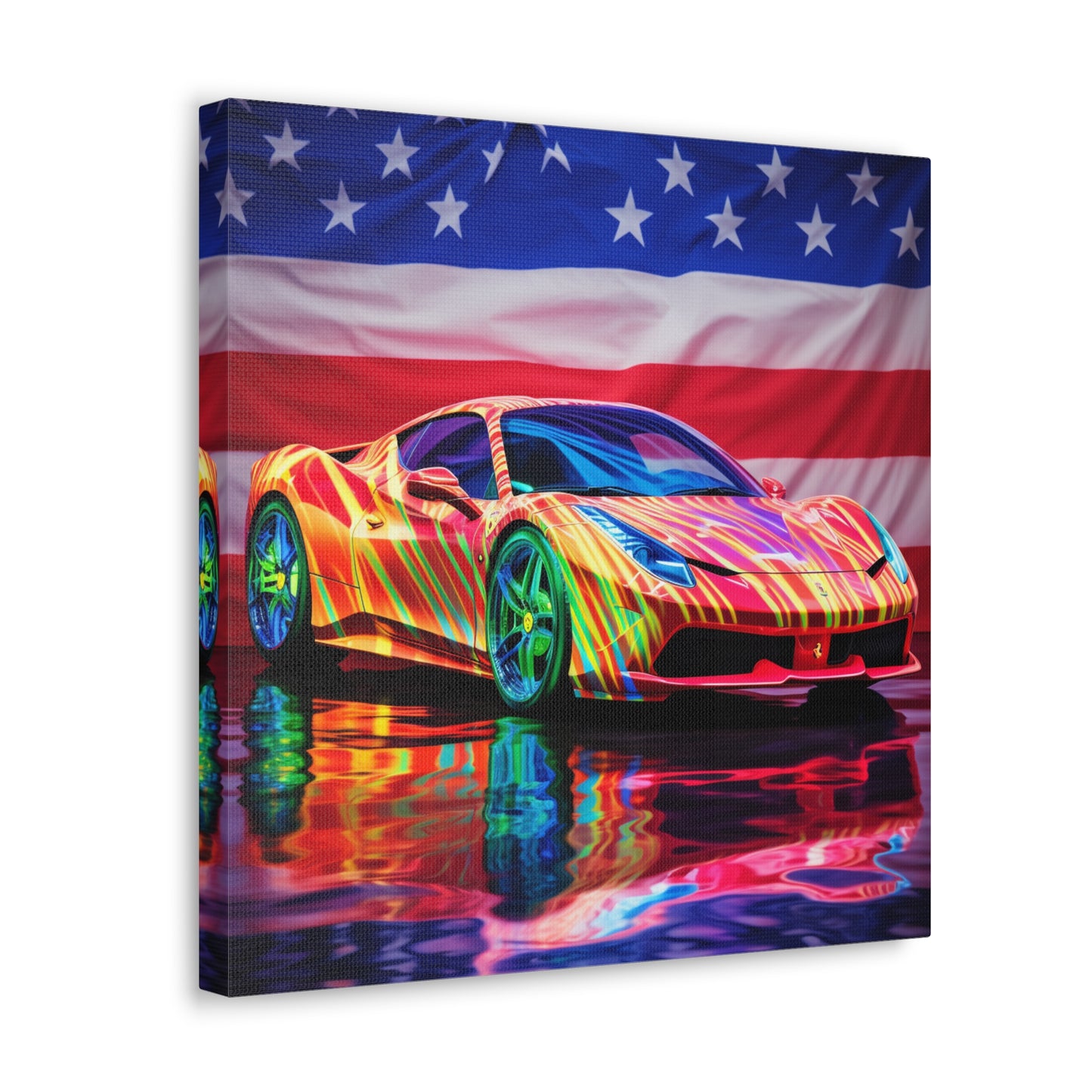 Canvas Gallery Wraps Hyper Colorfull Ferrari 4