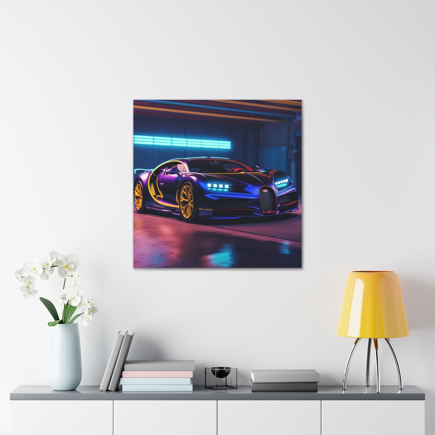 Canvas Gallery Wraps Hyper Bugatti Neon Chiron 4