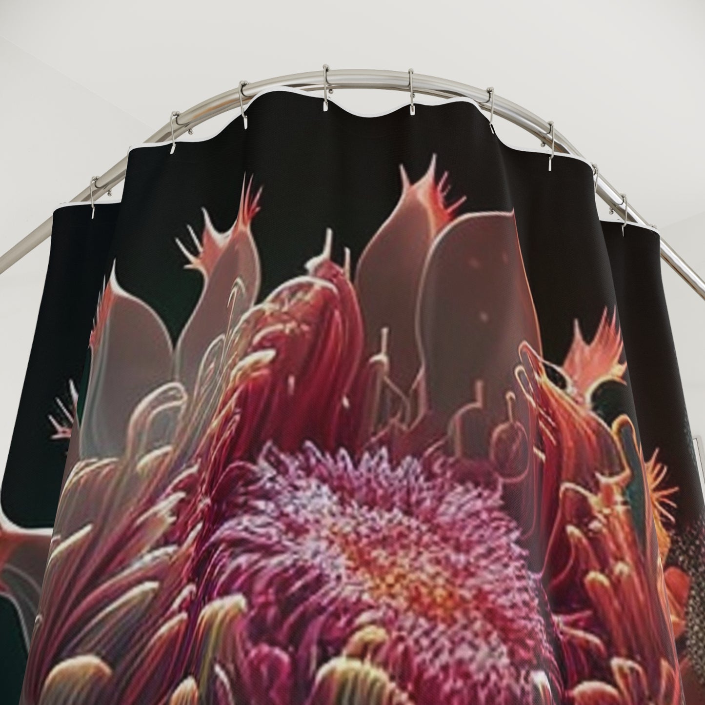 Polyester Shower Curtain Flower Arangment 1