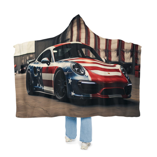 Snuggle Hooded Blanket American Flag Porsche 2