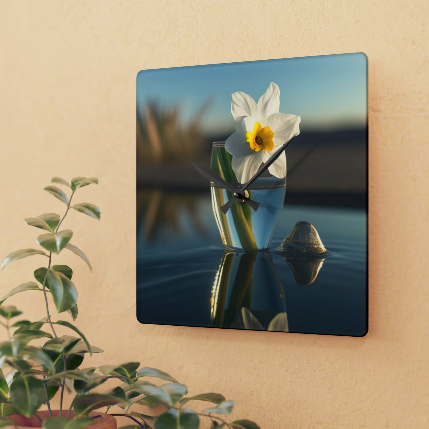 Acrylic Wall Clock Daffodil 4