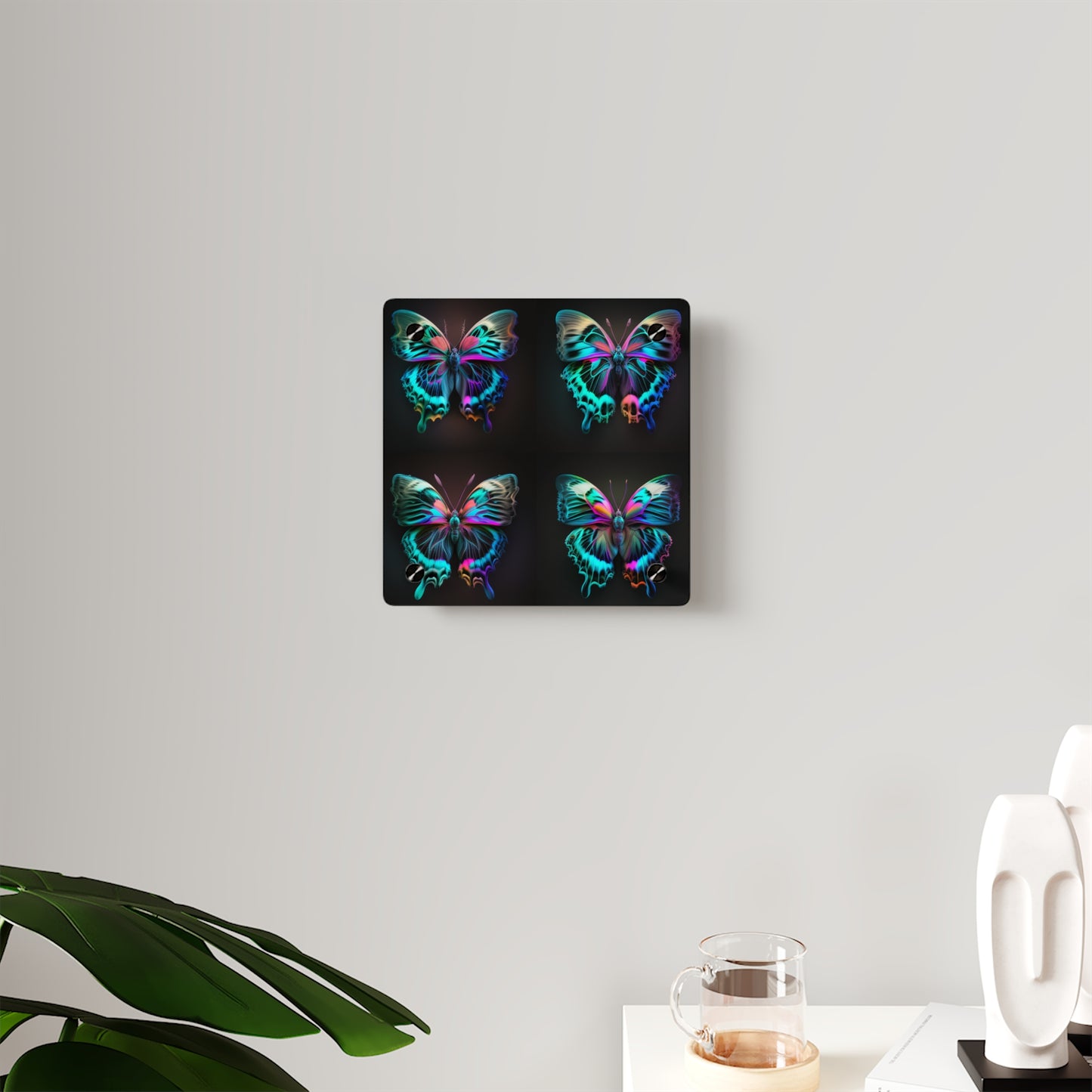 Acrylic Wall Art Panels Neon Butterfly Fusion 5