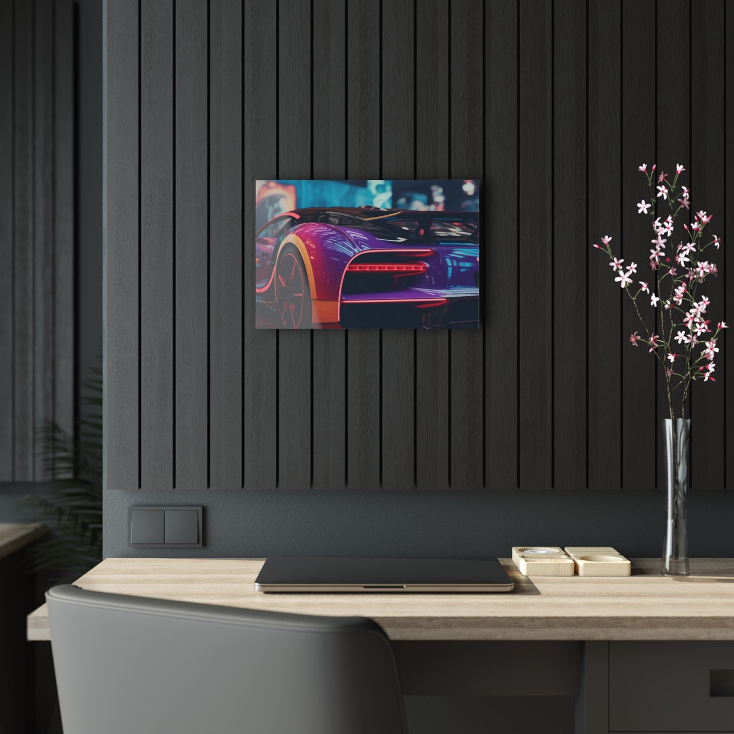 Acrylic Prints Hyper Bugatti Neon Chiron 3