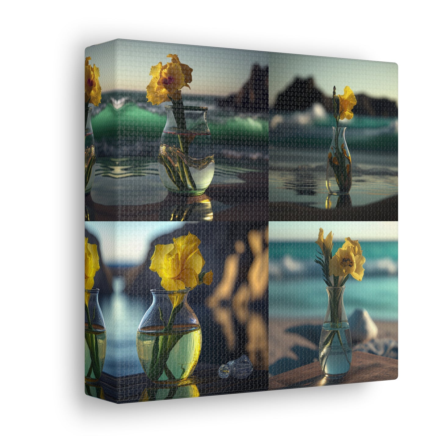 Canvas Gallery Wraps Yellow Gladiolus glass 5