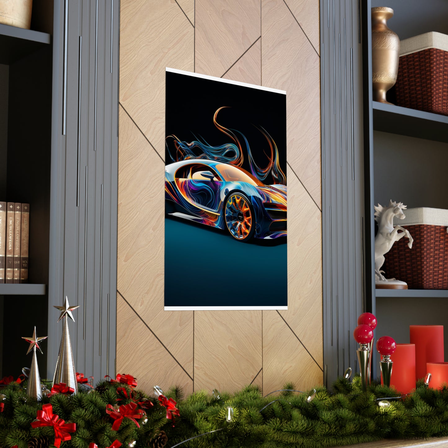 Premium Matte Vertical Posters Bugatti Abstract Flair 2