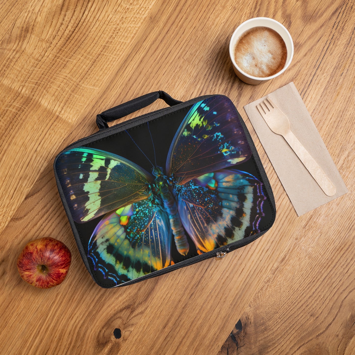 Lunch Bag Neon Butterfly Flair 4