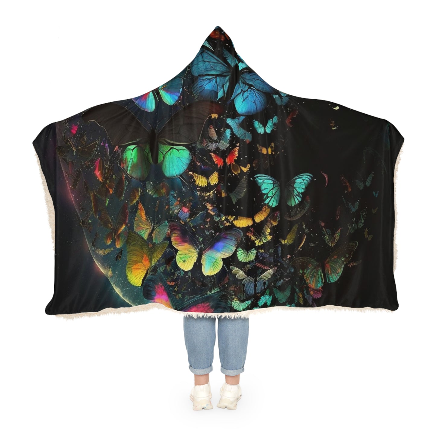 Snuggle Hooded Blanket Moon Butterfly 4