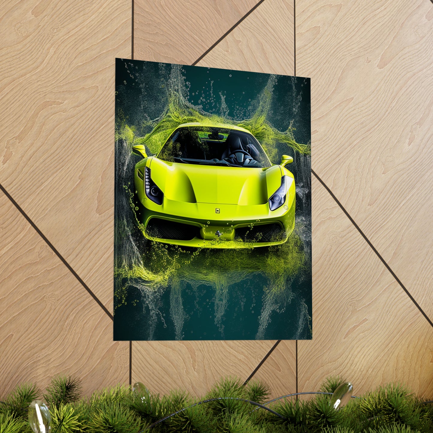 Premium Matte Vertical Posters Farrari Water 4