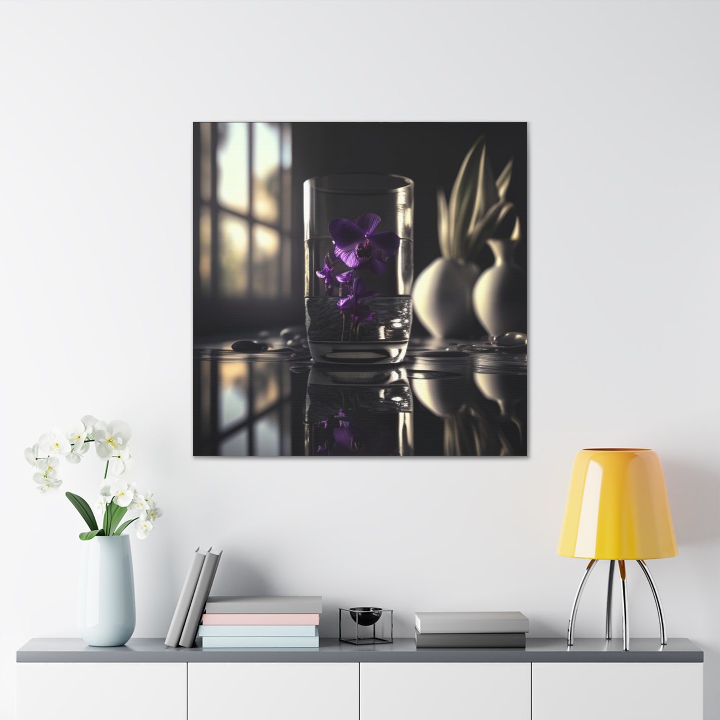 Canvas Gallery Wraps Purple Orchid Glass vase 4