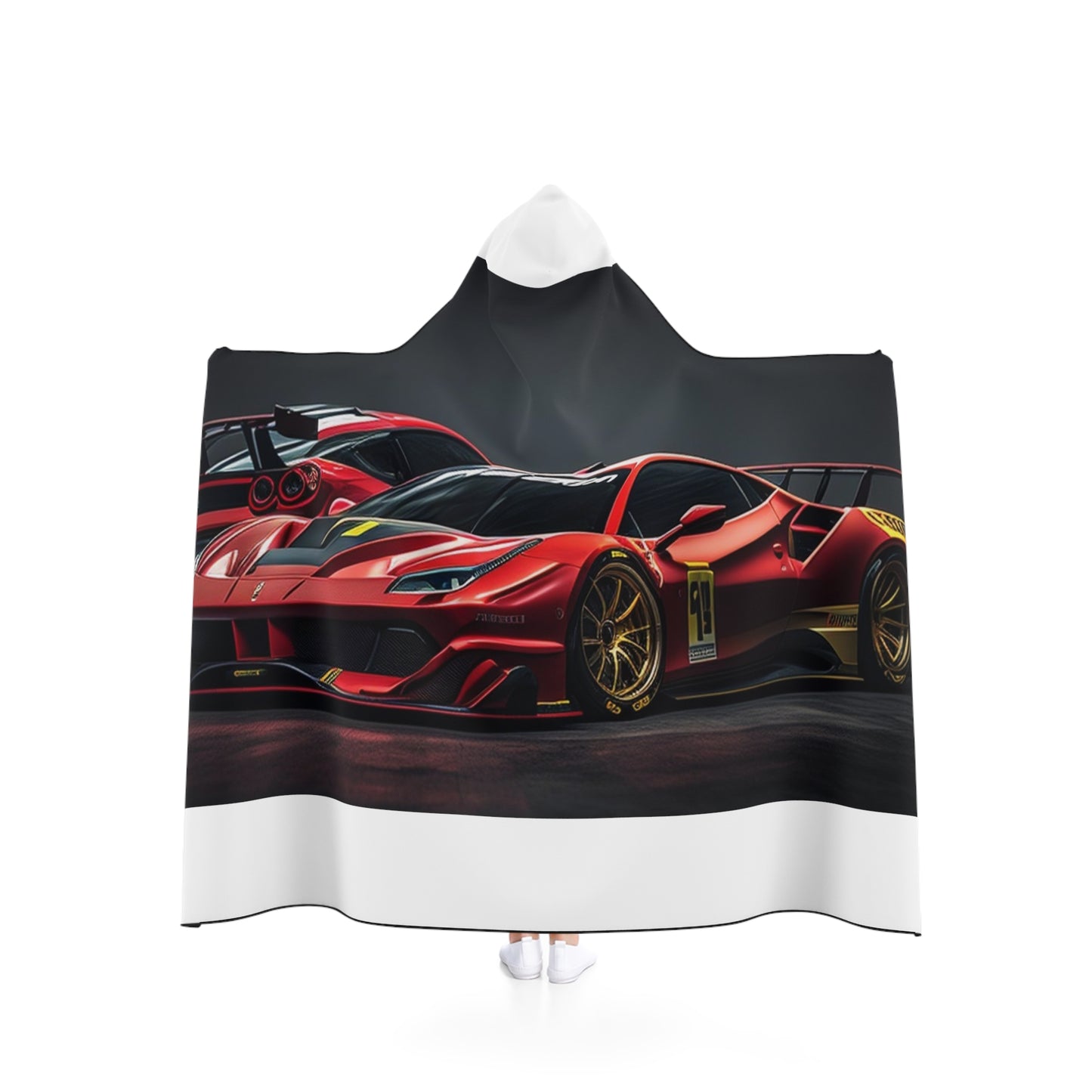 Hooded Blanket Ferrari Red 3