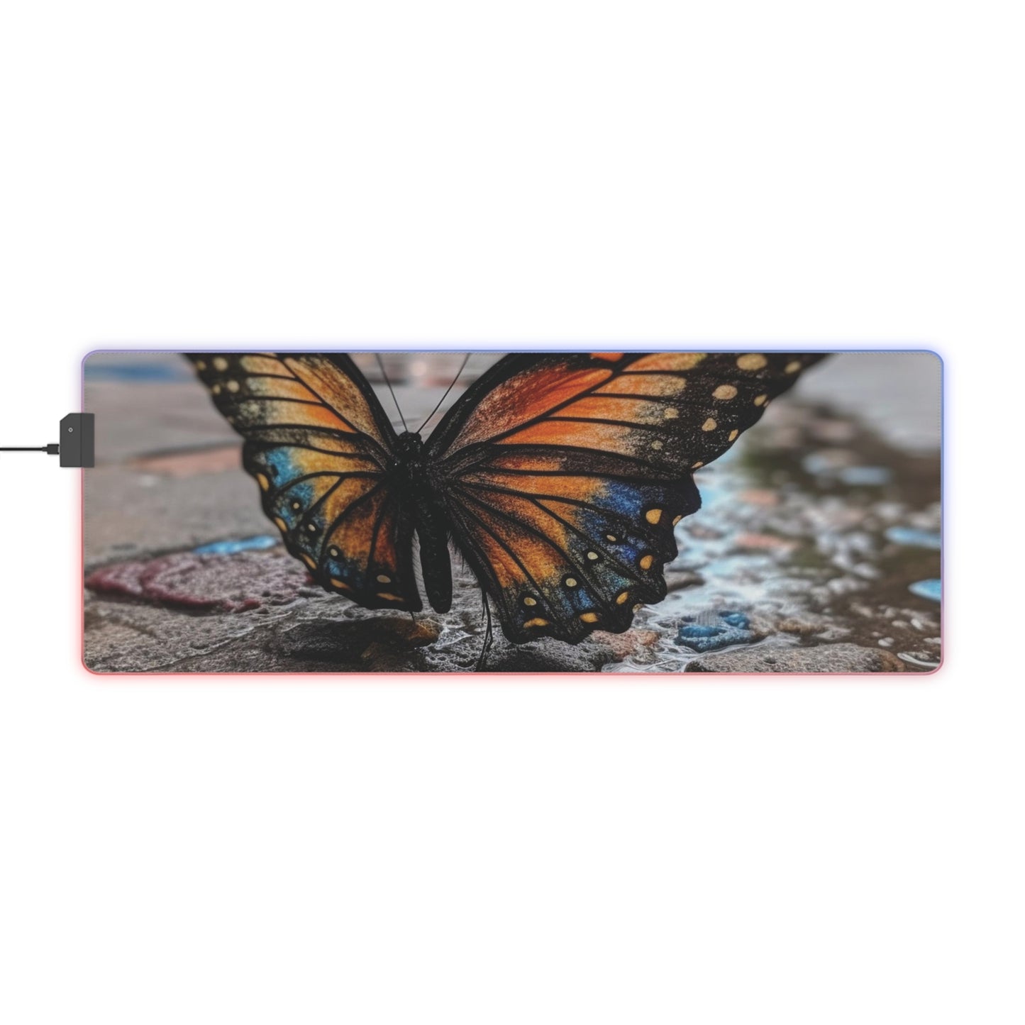 LED Gaming Mouse Pad Water Butterfly Street 4