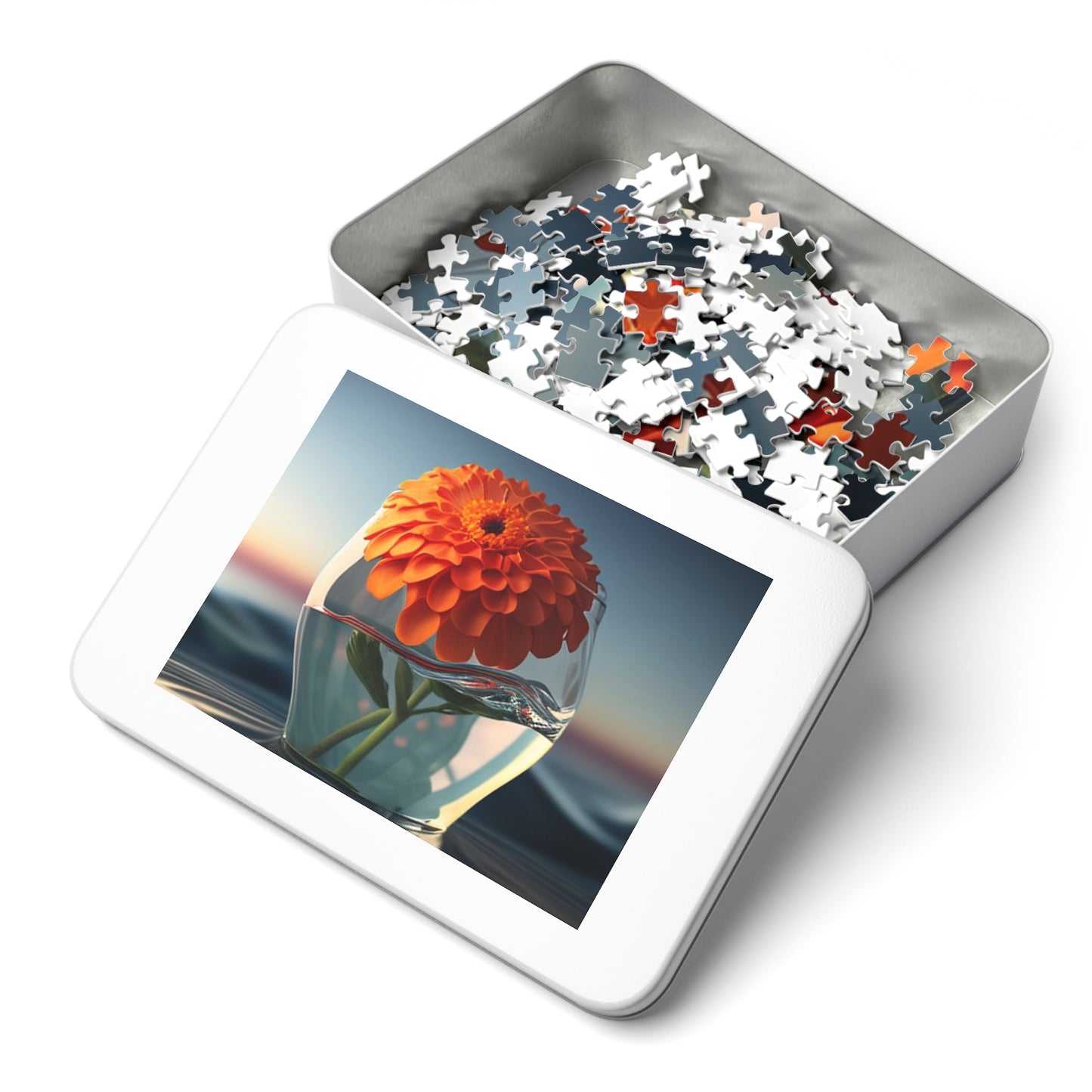 Jigsaw Puzzle (30, 110, 252, 500,1000-Piece) Orange Zinnia 4