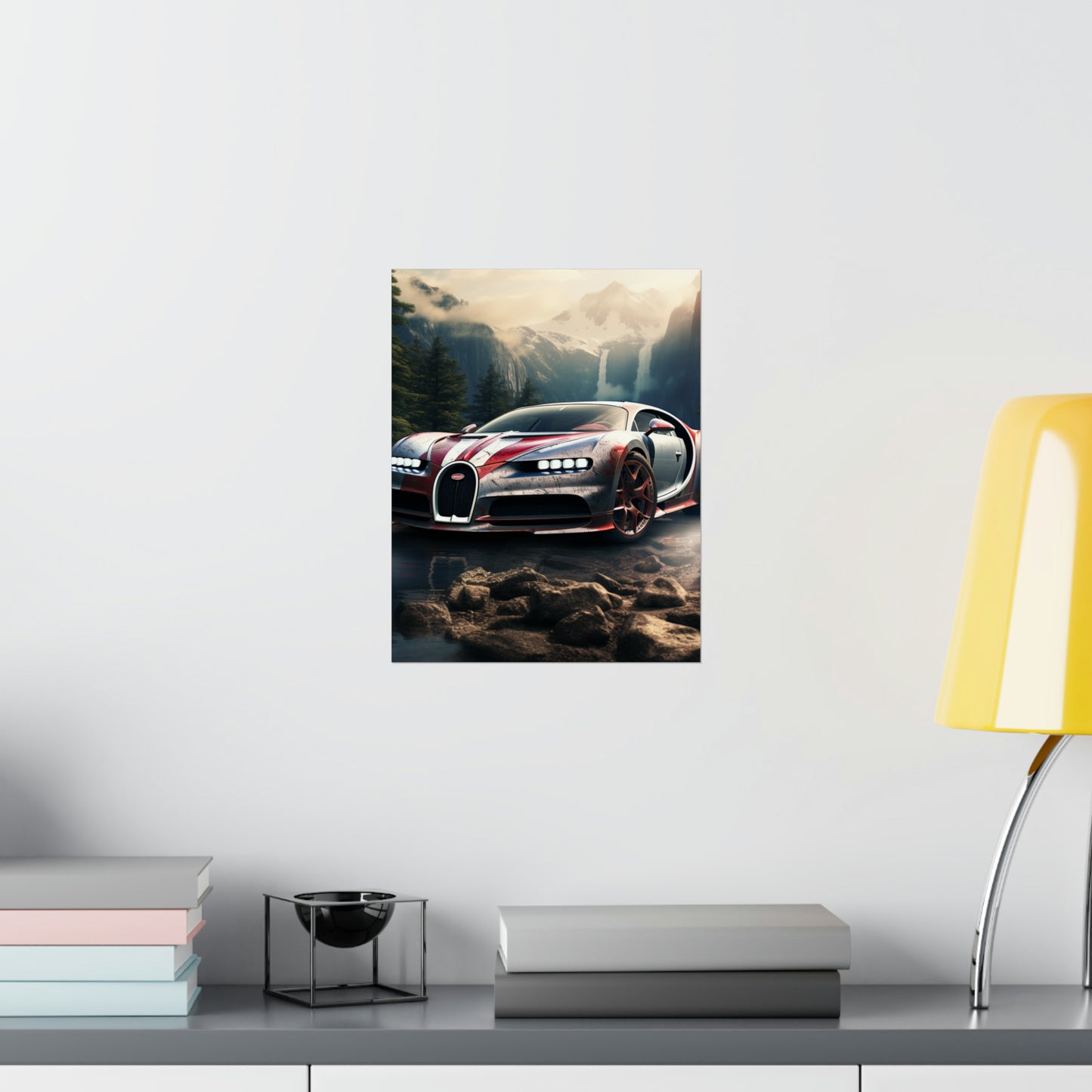 Premium Matte Vertical Posters Bugatti Waterfall 4