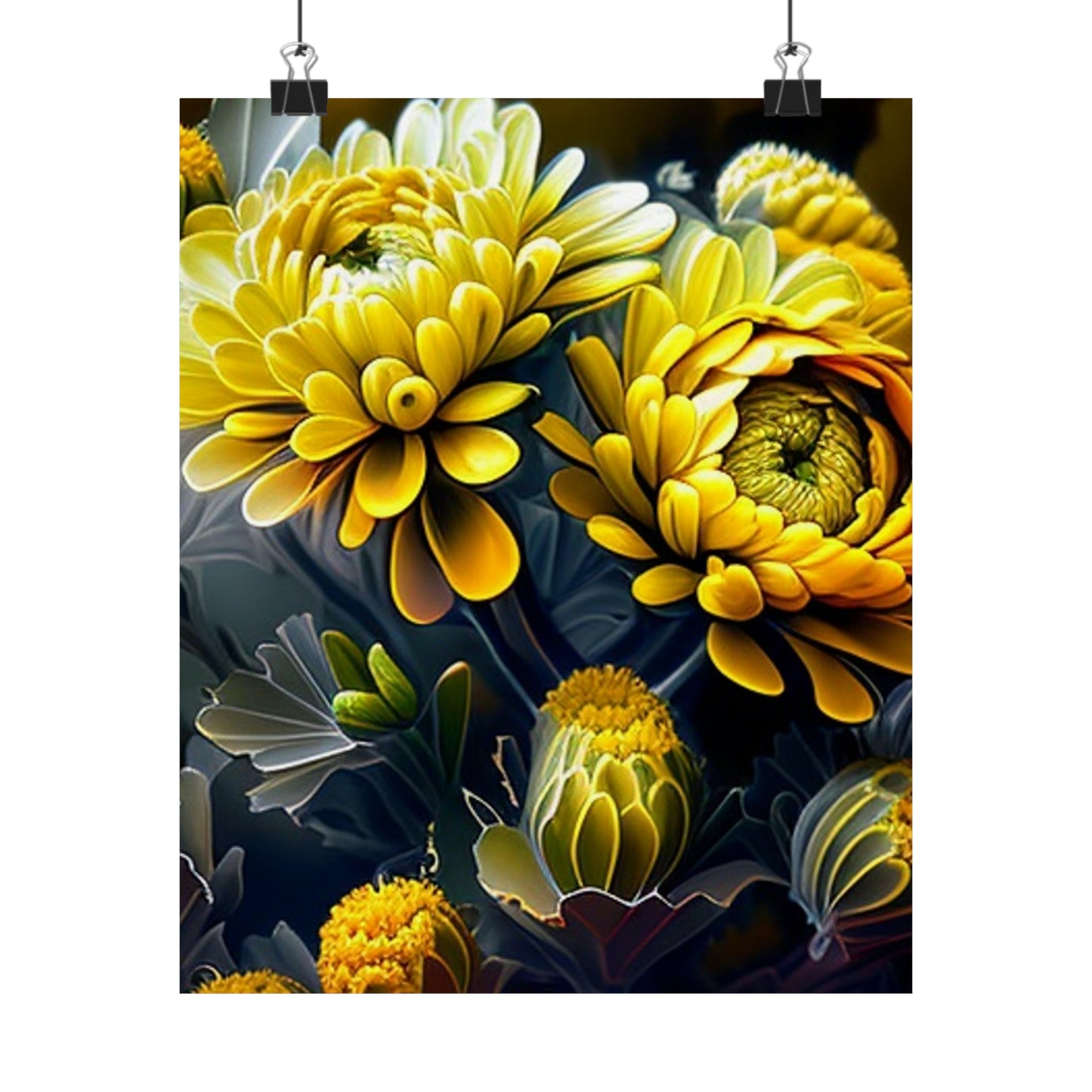 Premium Matte Vertical Posters Yellow Hermosas Flores Amarillas 4