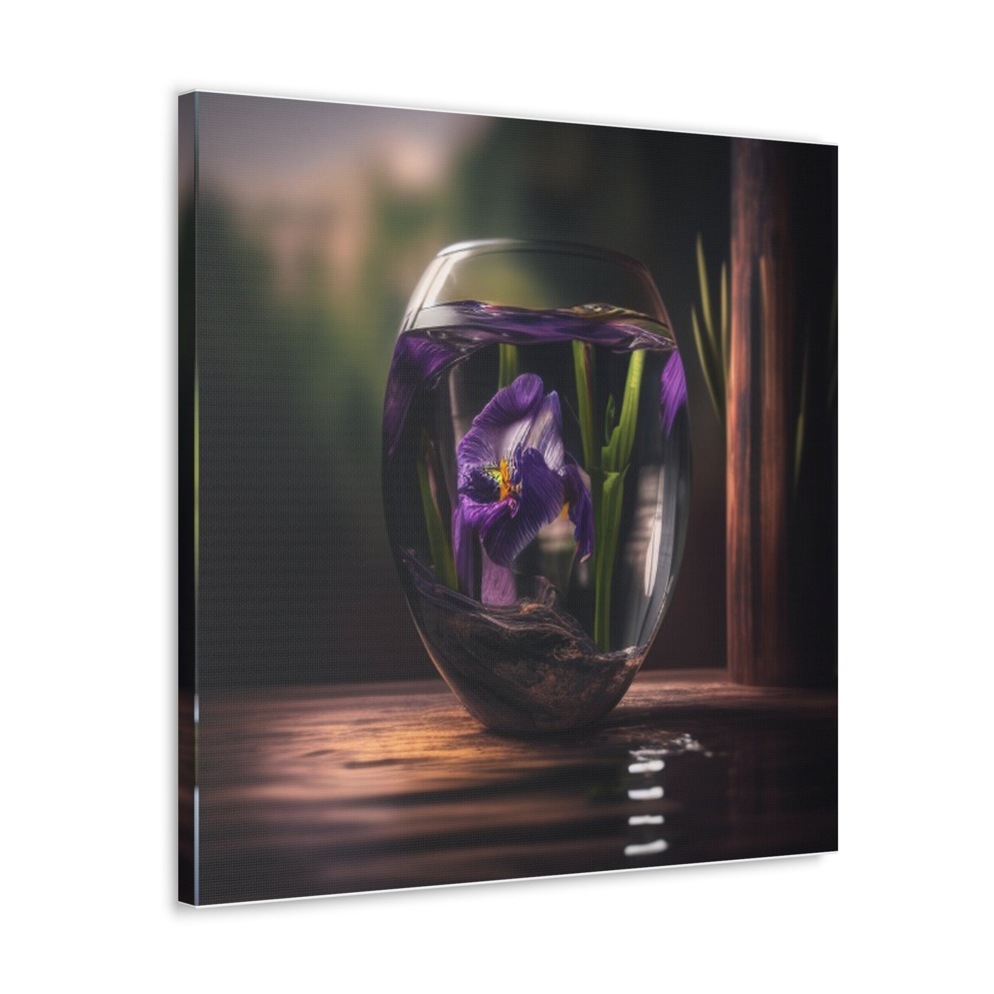 Canvas Gallery Wraps Purple Iris in a vase 4