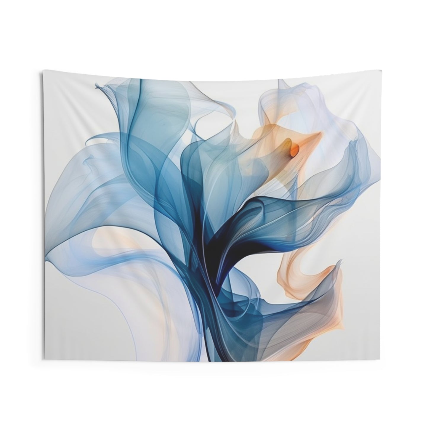 Indoor Wall Tapestries Blue Tluip Abstract 3