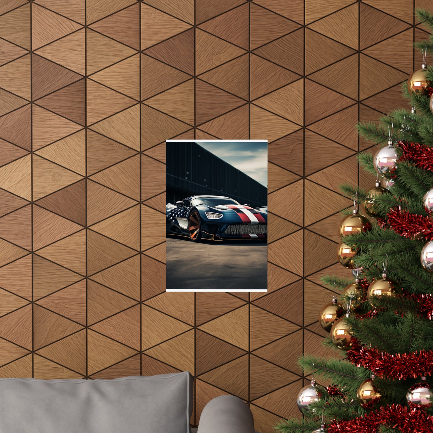 Premium Matte Vertical Posters Bugatti Flag American 2