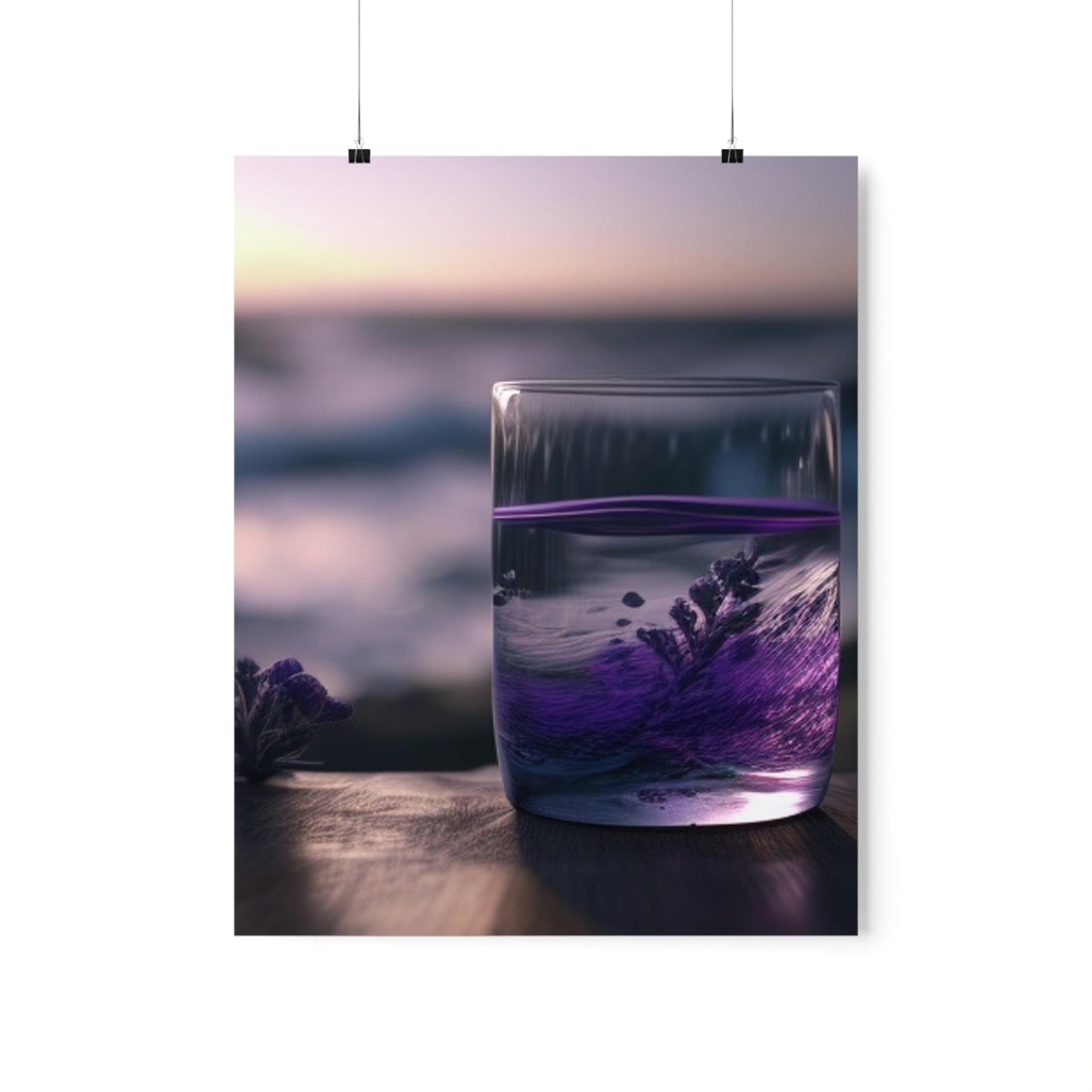 Premium Matte Vertical Posters Lavender in a vase 4