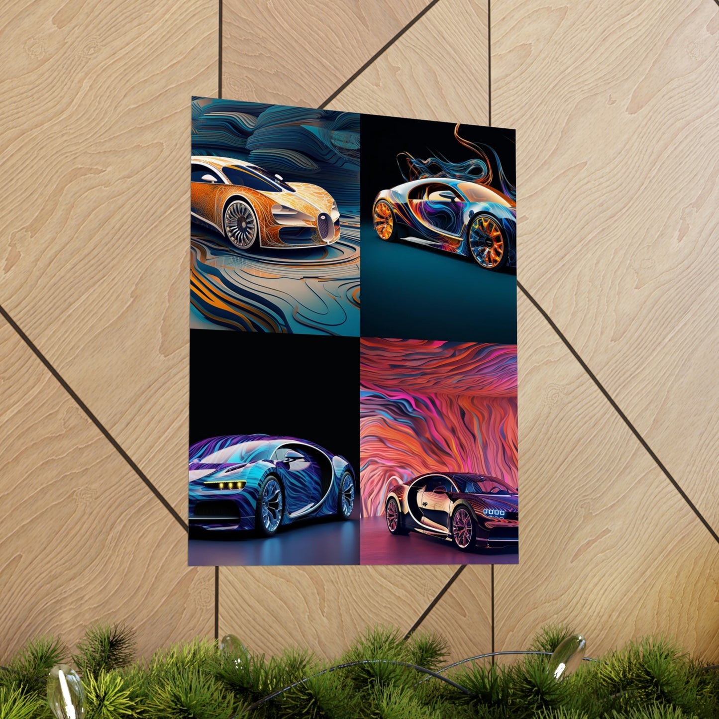 Premium Matte Vertical Posters Bugatti Abstract Flair 5