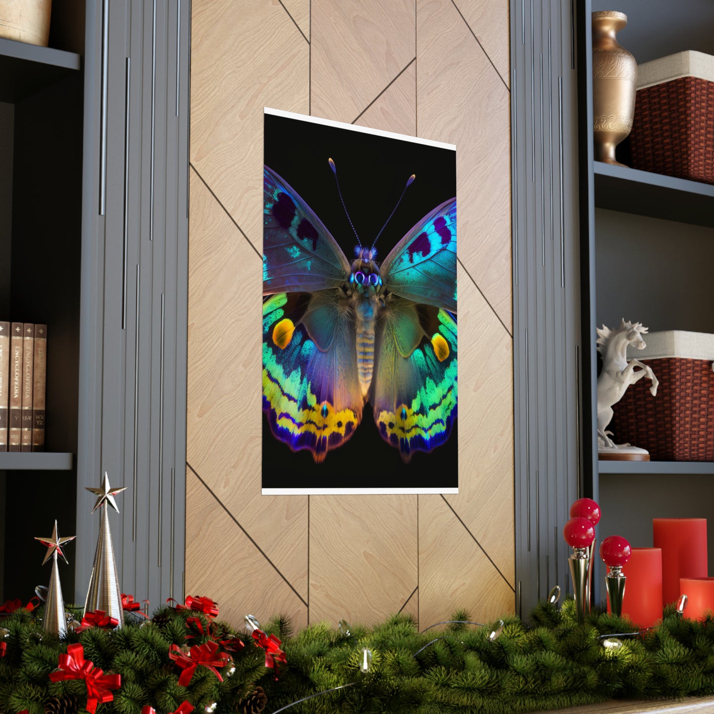 Premium Matte Vertical Posters Neon Hue Butterfly 4