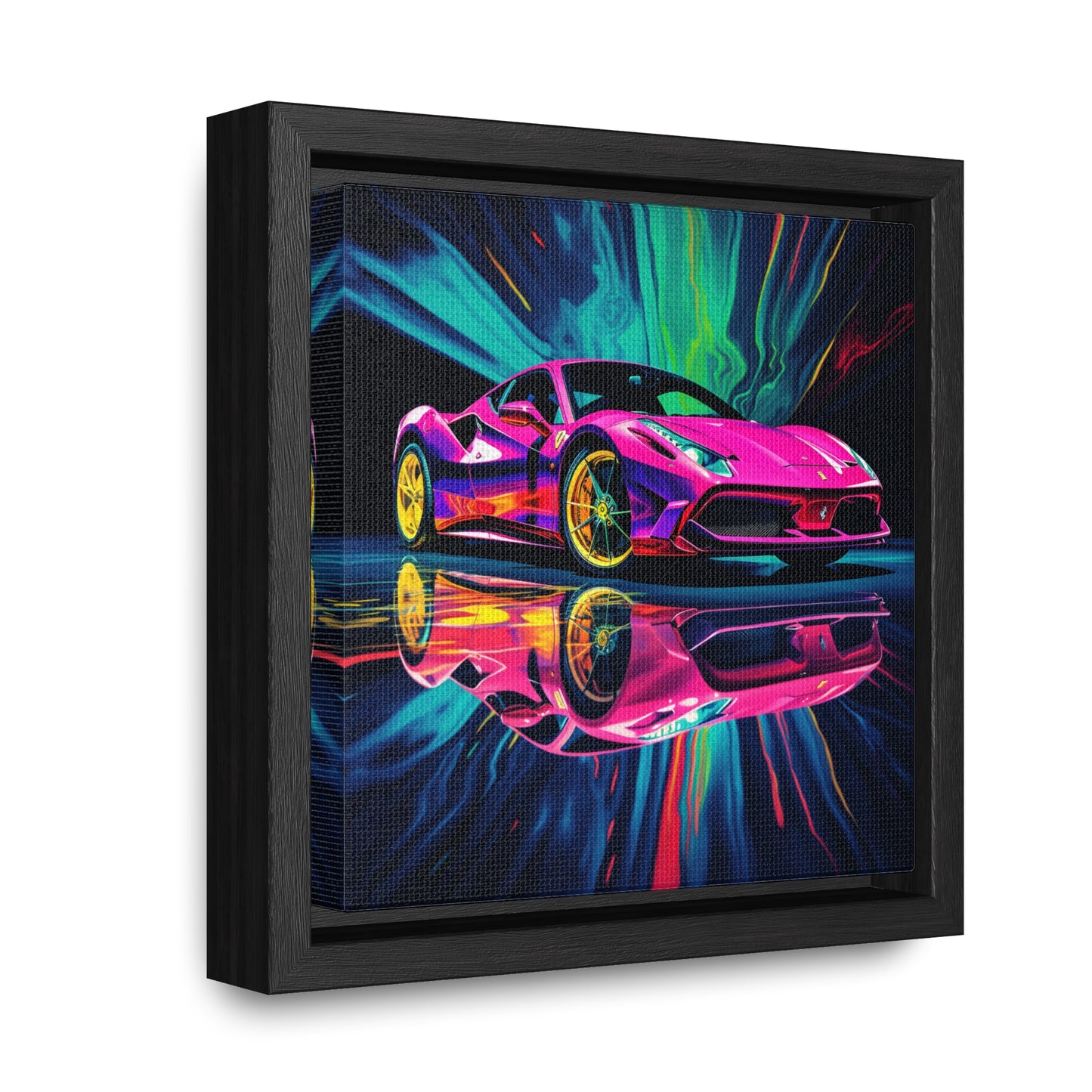 Gallery Canvas Wraps, Square Frame Pink Ferrari Macro 4