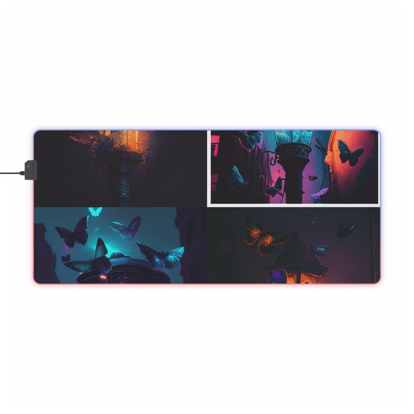 LED Gaming Mouse Pad Street Light Butterfly 5