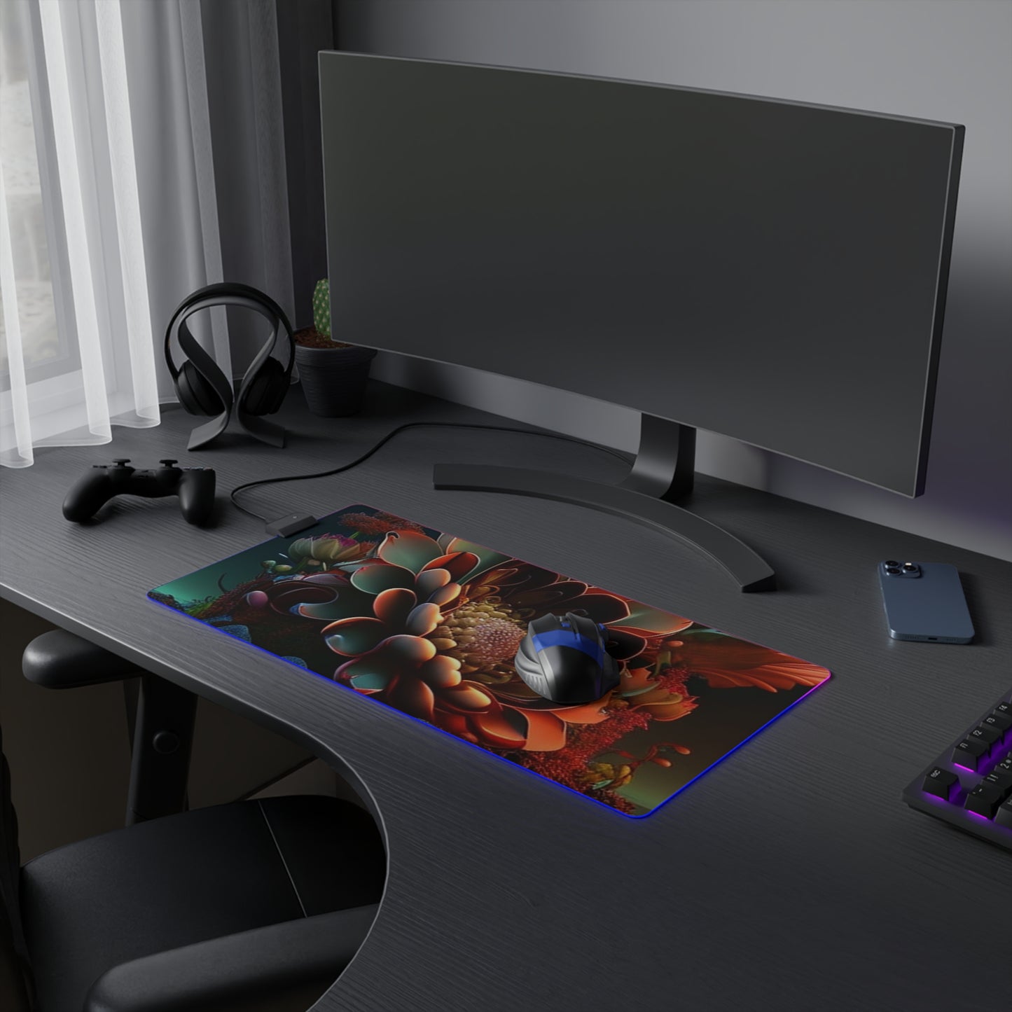 LED Gaming Mouse Pad Flower Arangment 4