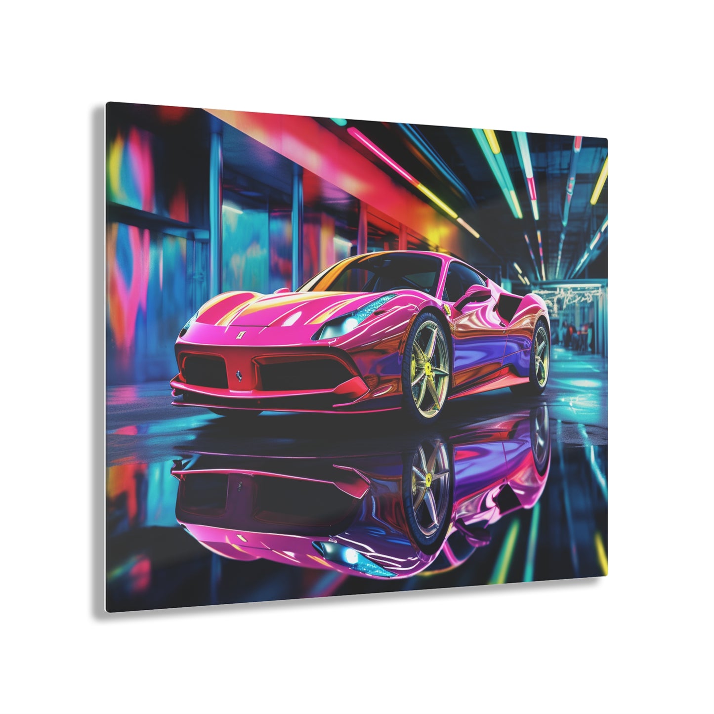 Acrylic Prints Pink Macro Ferrari 4