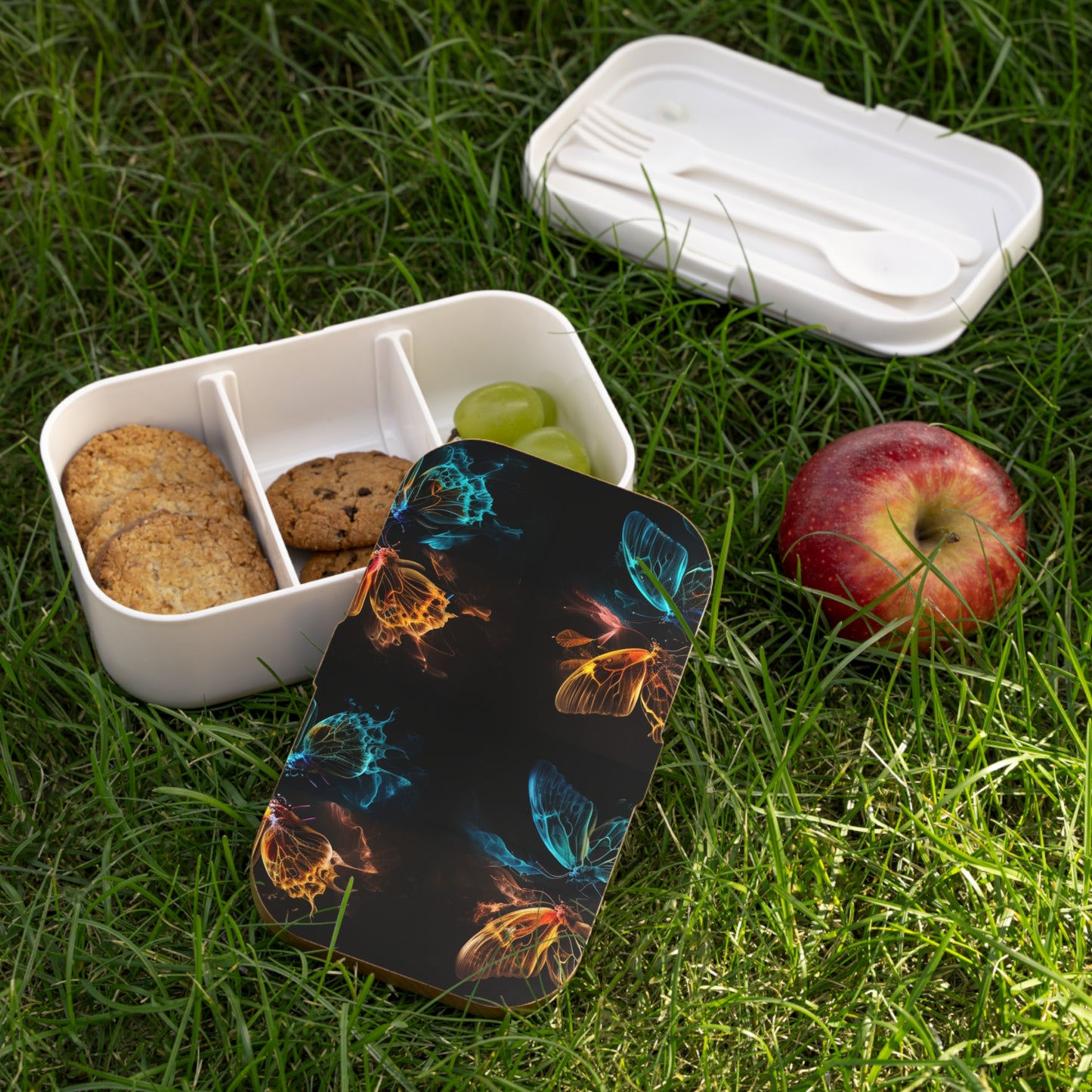 Bento Lunch Box Kiss Neon Butterfly 5