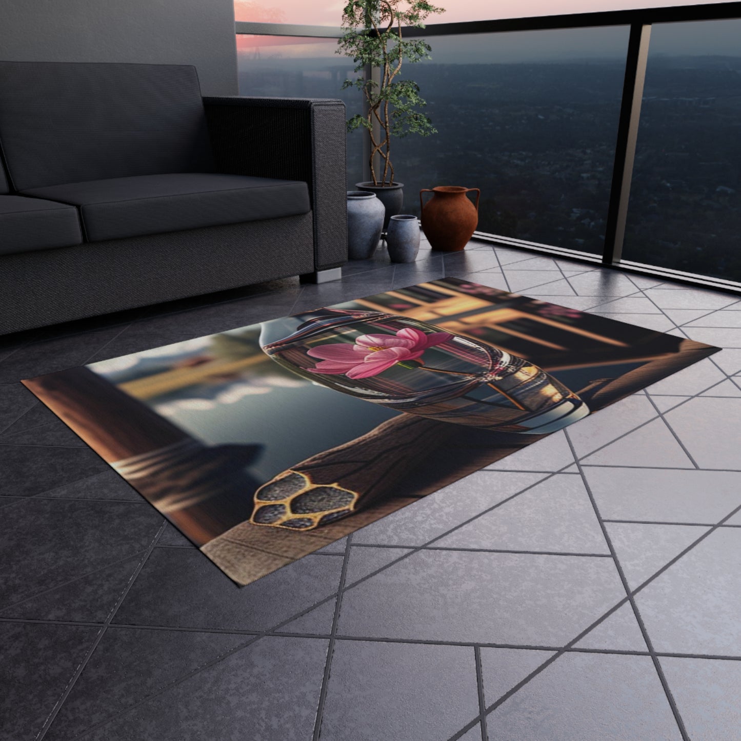 Outdoor Rug  Pink Magnolia 2