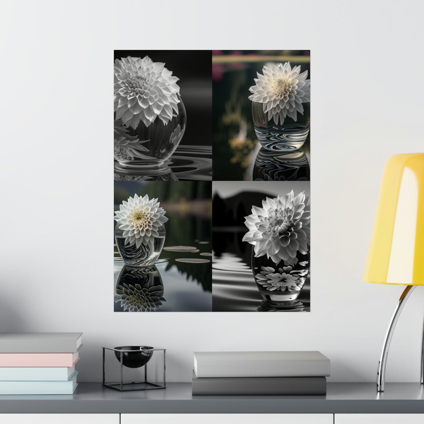 Premium Matte Vertical Posters White Dahlia 5