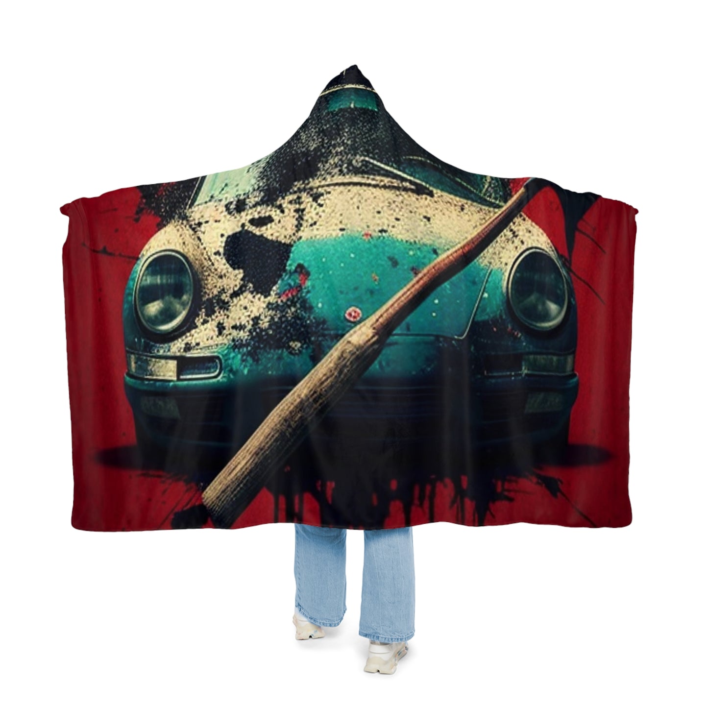 Snuggle Hooded Blanket Porsche Abstract 1