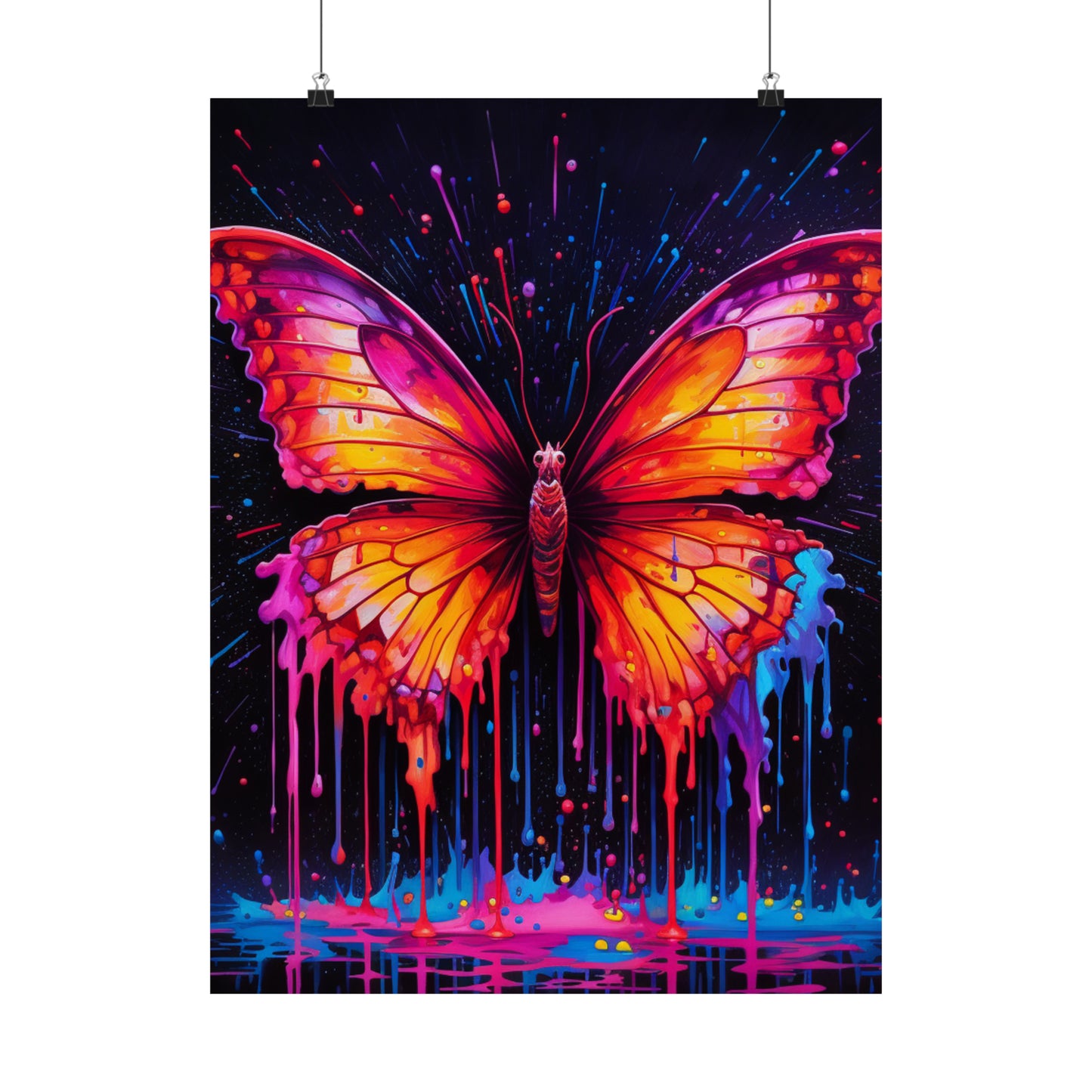 Premium Matte Vertical Posters Pink Butterfly Flair 4